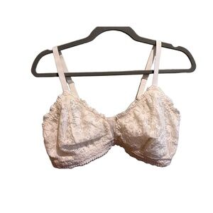 Aerie Bra Womens Size XL White Lace Adjustable Straps Stretchy Soft‎ Feminine